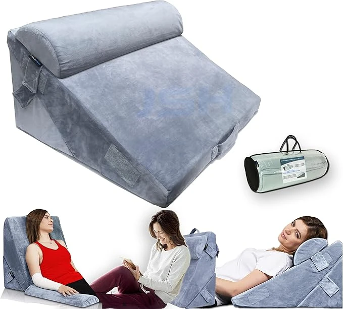 Adjustable Gel-Infused Wedge – Acid Reflux Pillow, Memory Foam Elevation Support