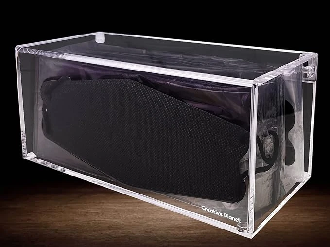 صندوق حفظ الكمامات أكريليك شفاف — متوافق مع برو كي إف ٩٤